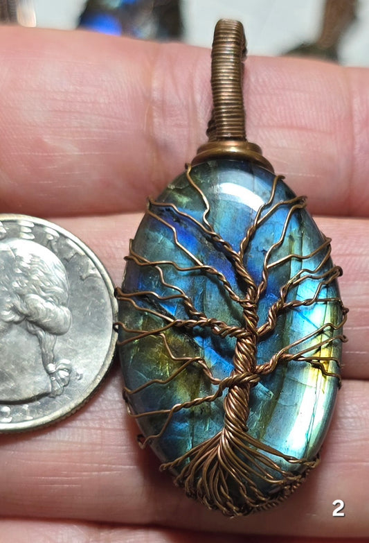 #2 Wire-wrapped Labradorite Pendant