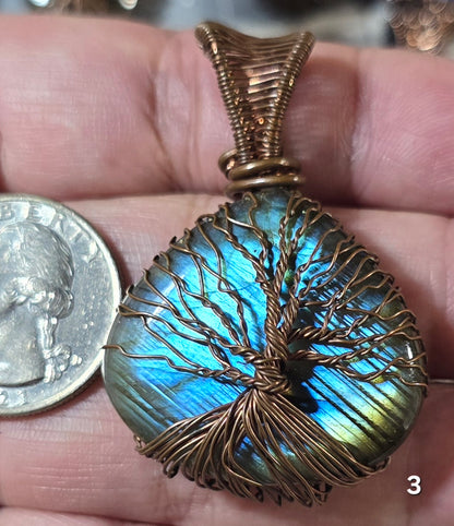 #3 Wire-wrapped Labradorite Pendant