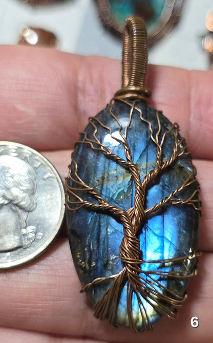 #6 Wire-wrapped Labradorite Pendant