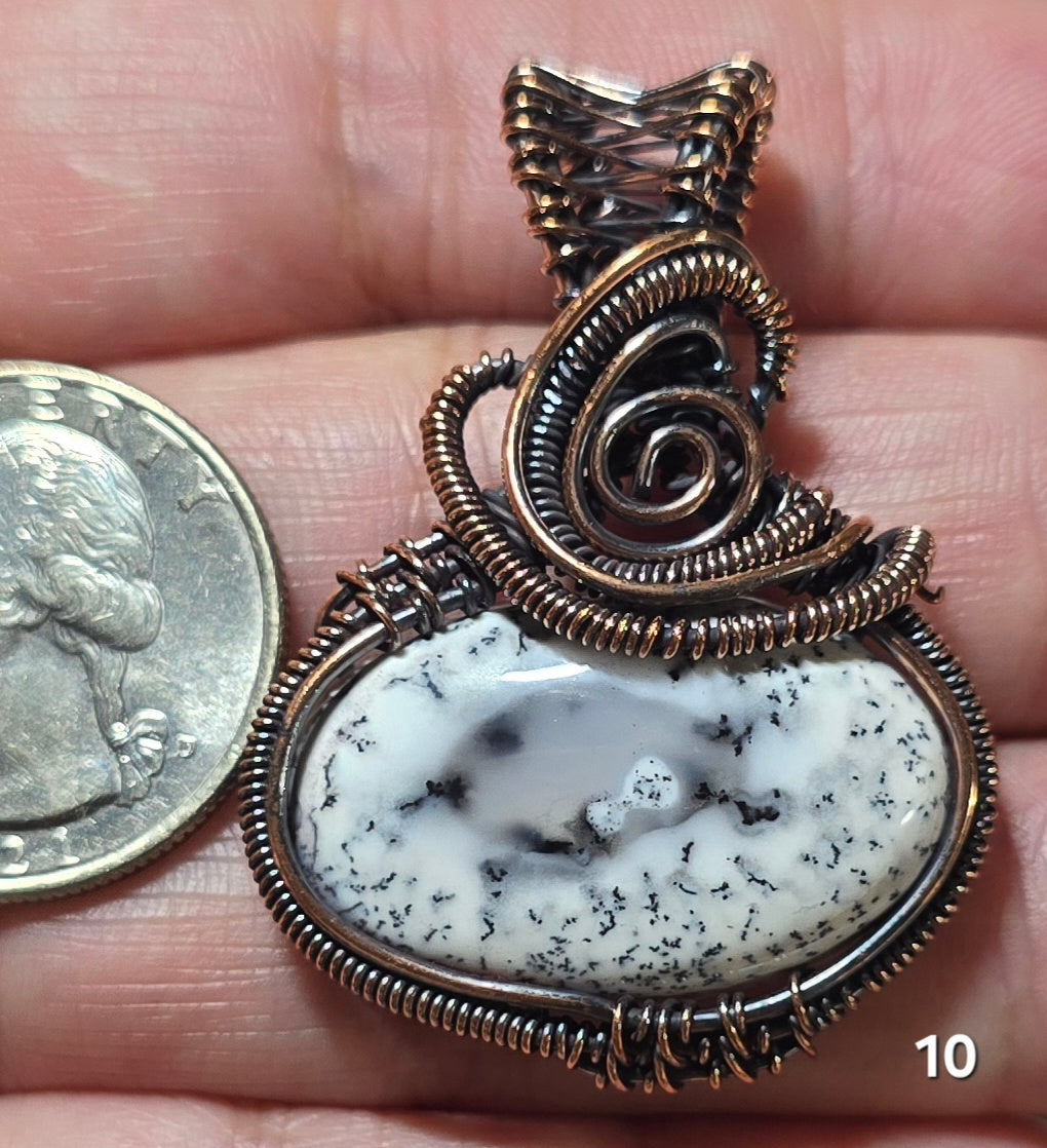 #10 Dendritic Opal Wire-wrapped Pendant