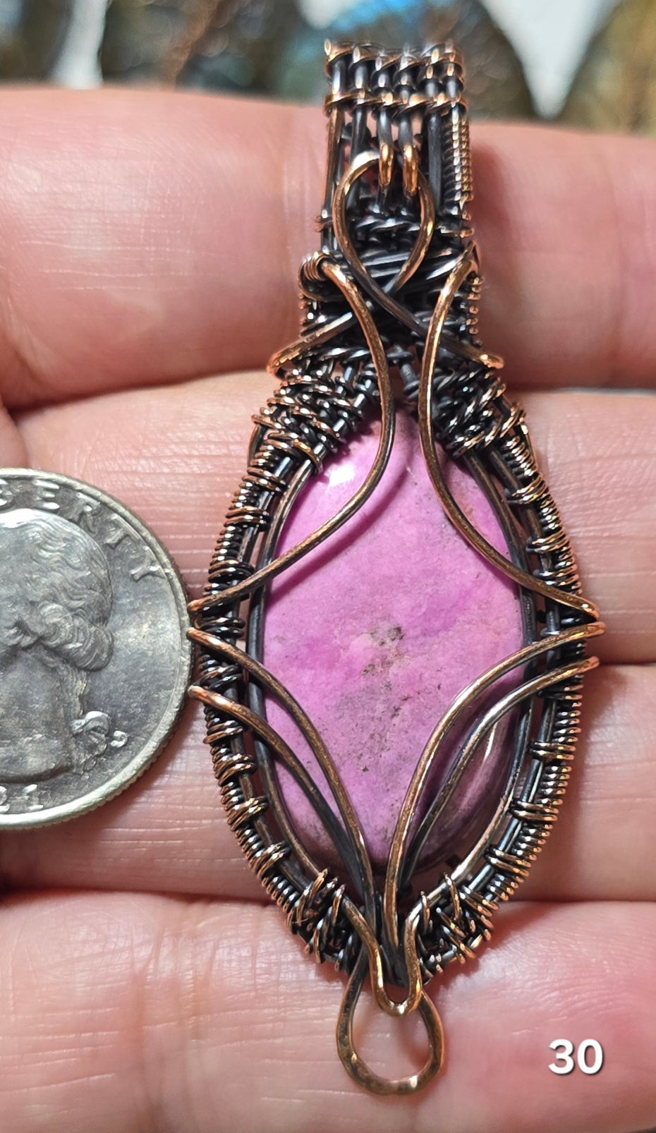 #30 Phosphosiderite Wire-wrapped Pendant