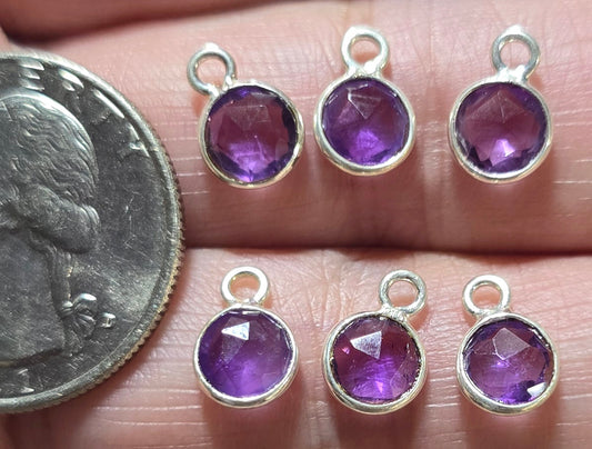 6mm Amethyst - Sterling Silver