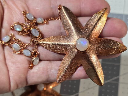 Copper Starfire Moonstone Necklace - Moonstone Accents