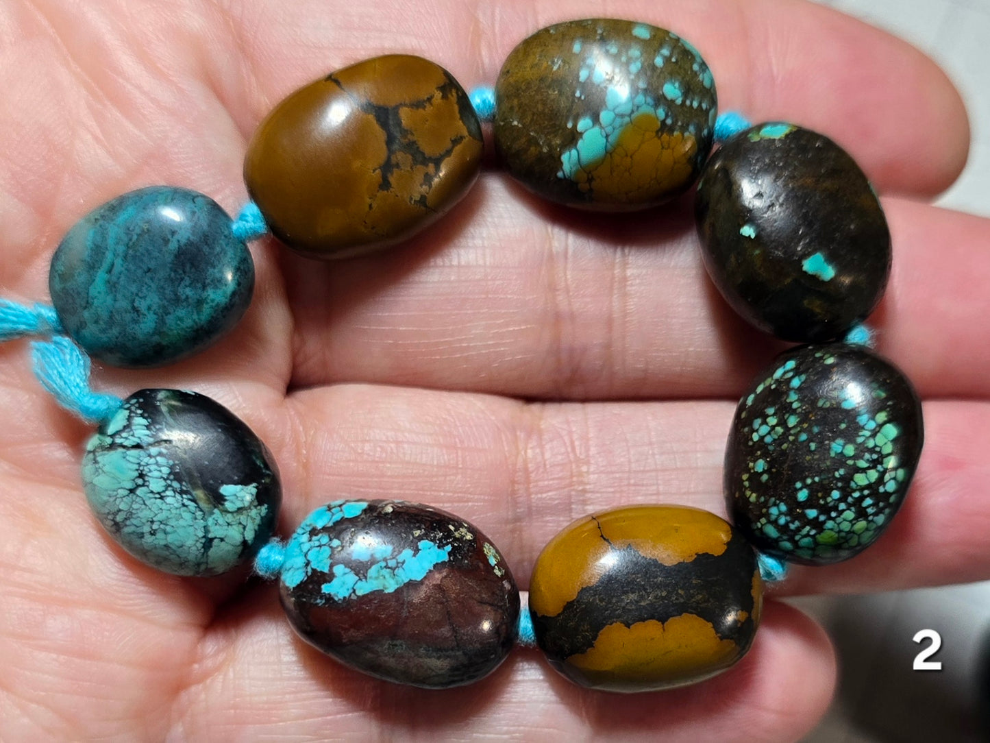 #2 Natural Hubei Turquoise Chunky Statement Beads – 16–20mm