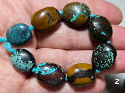#2 Natural Hubei Turquoise Chunky Statement Beads – 16–20mm