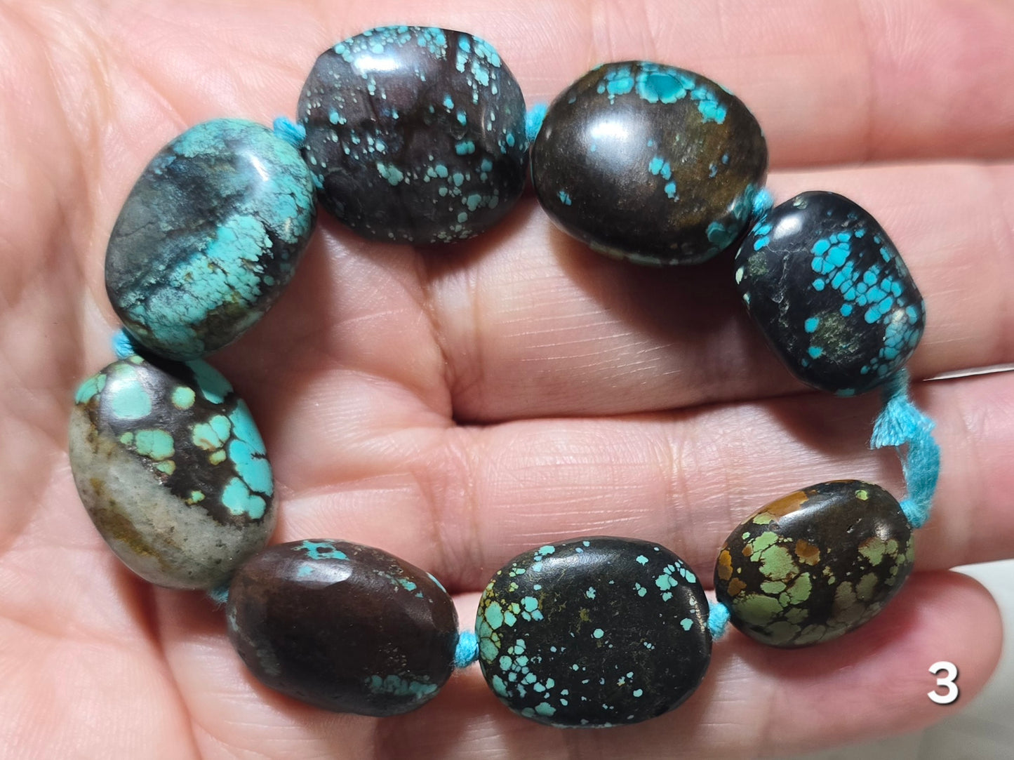 #3 Natural Hubei Turquoise Chunky Statement Beads – 17–21mm