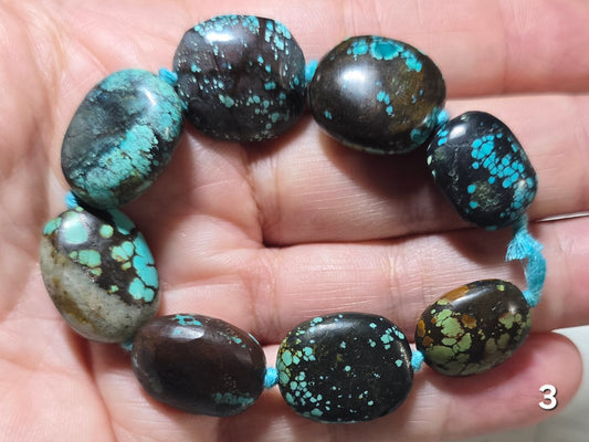#3 Natural Hubei Turquoise Chunky Statement Beads – 17–21mm