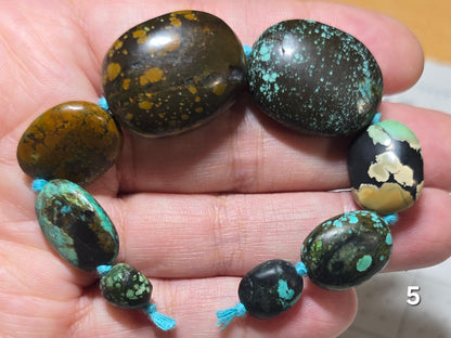 #5 Natural Hubei Turquoise Chunky Statement Beads – 10–27mm