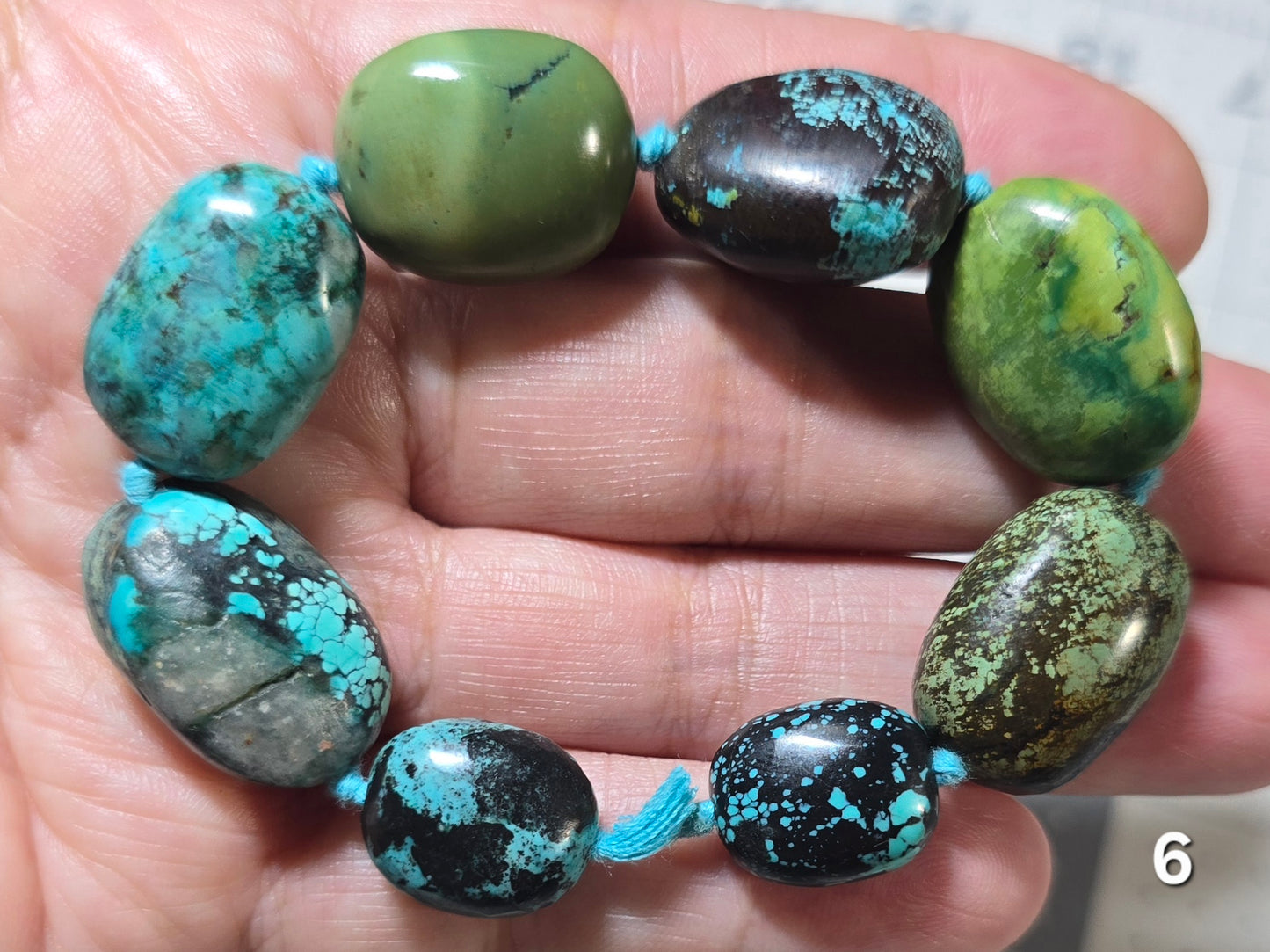 #6 Natural Hubei Turquoise Chunky Statement Beads – 16–22mm