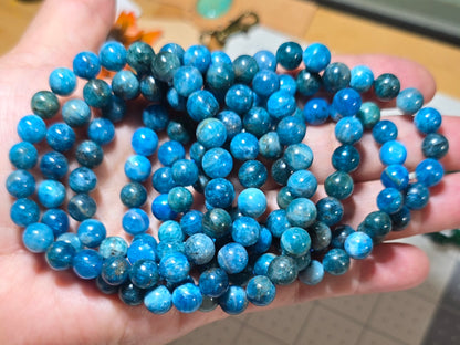 8mm Blue Apatite Bracelet
