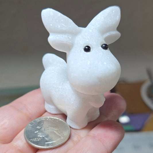 White Jade Reindeer Carving