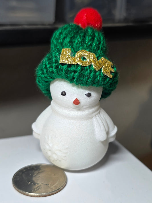 White Jade Snowman Carving