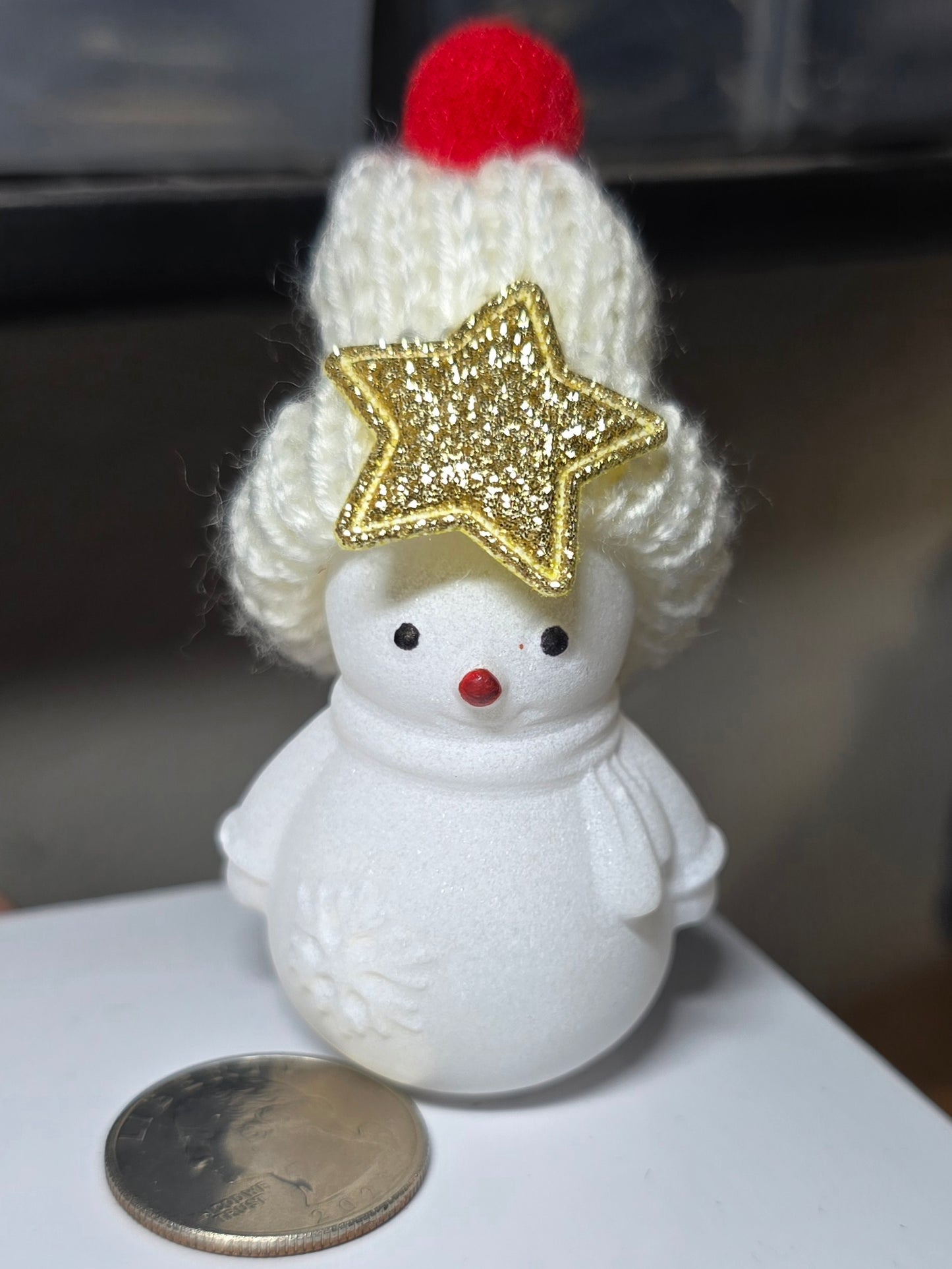White Jade Snowman Carving