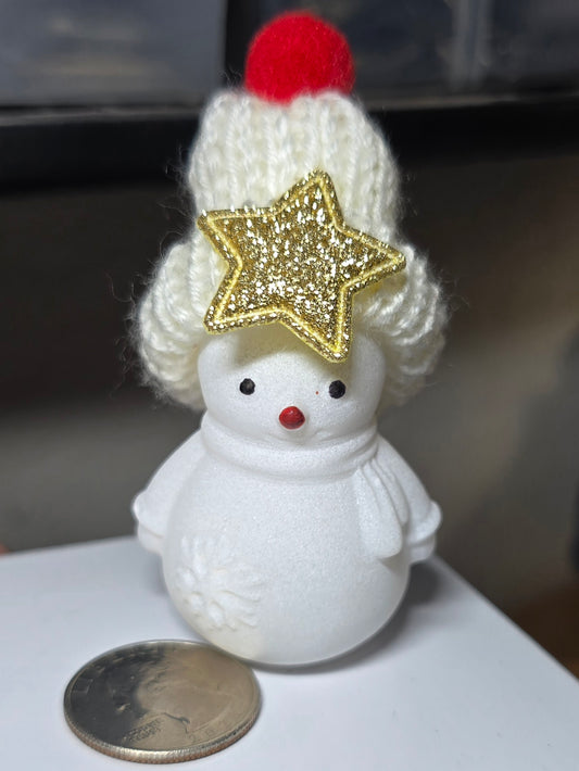 White Jade Snowman Carving