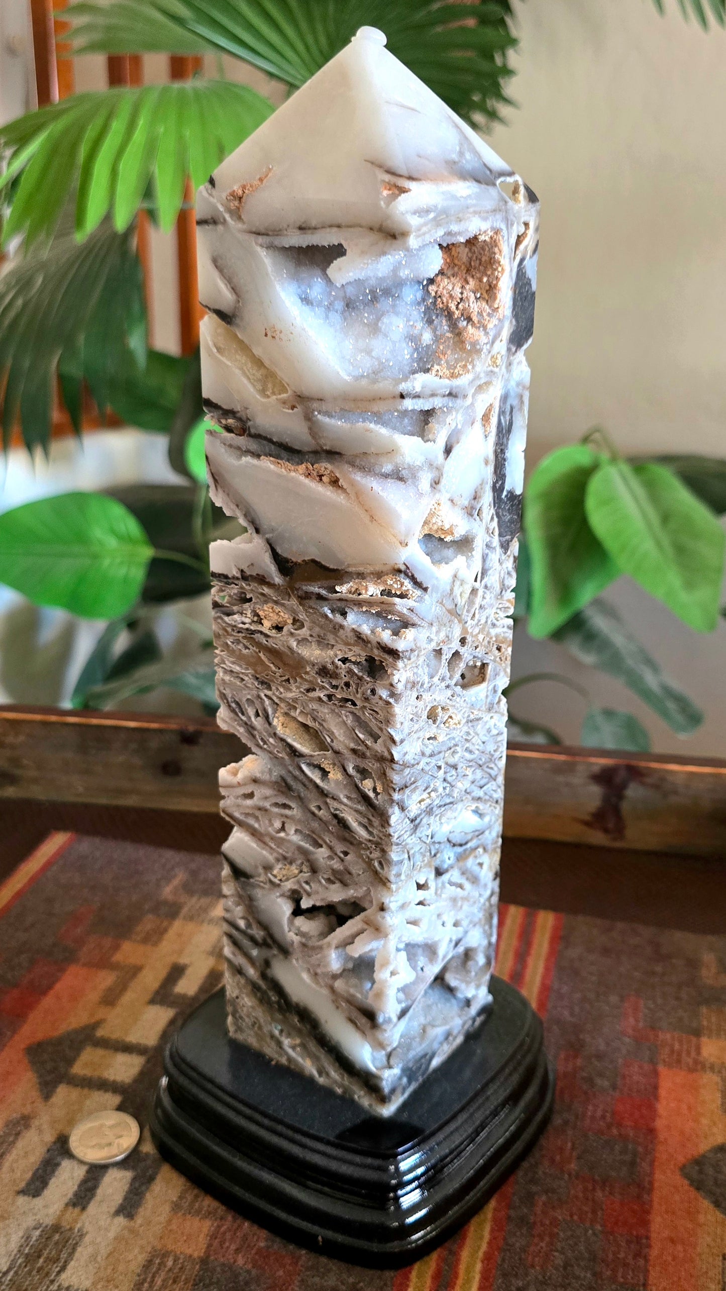 12.5" Druzy Sphalerite Tower