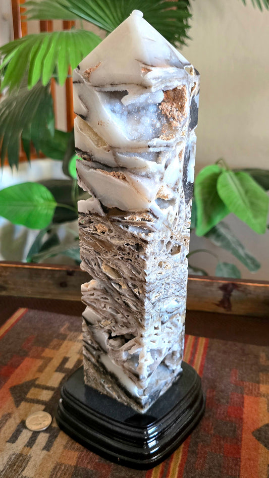 12.5" Druzy Sphalerite Tower