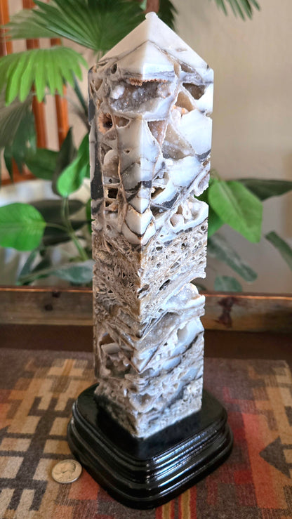 12.5" Druzy Sphalerite Tower