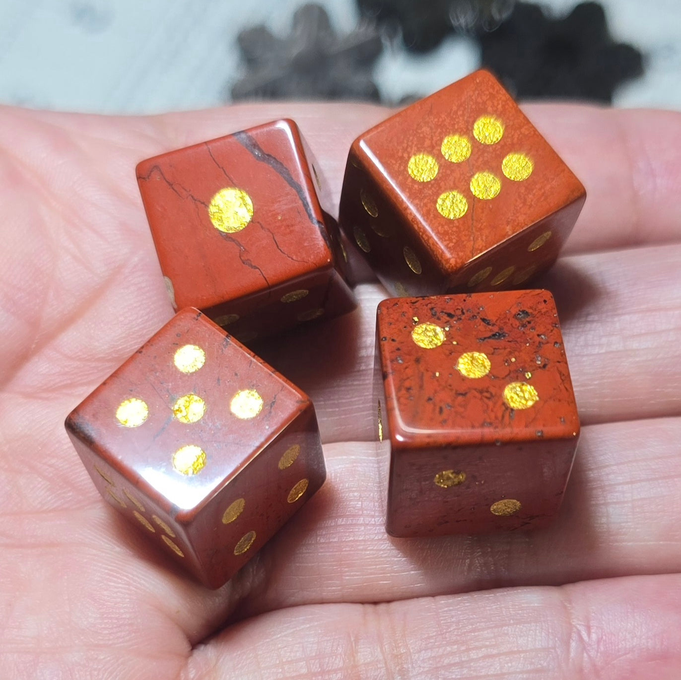 Red Jasper Dice