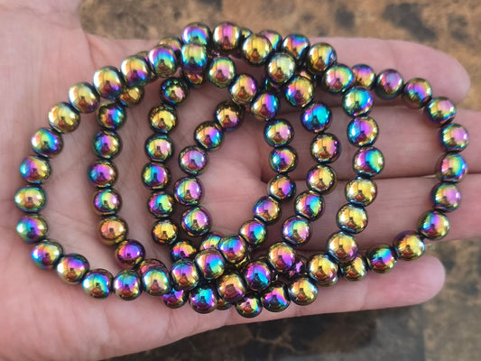 8mm Aura Hematite Bracelet