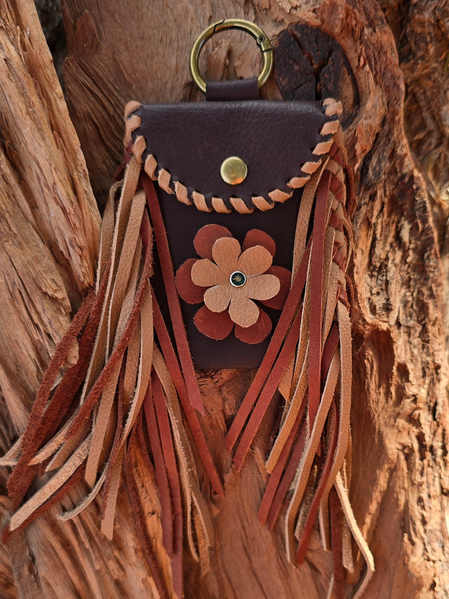 Cowgirl Leather Fringe Clip Pouch