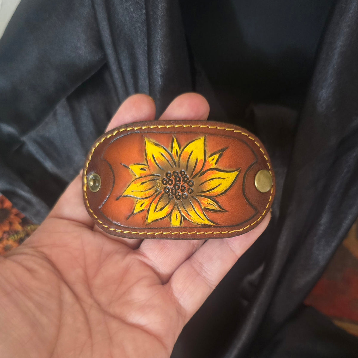 Tooled Leather Wild Rag Slide