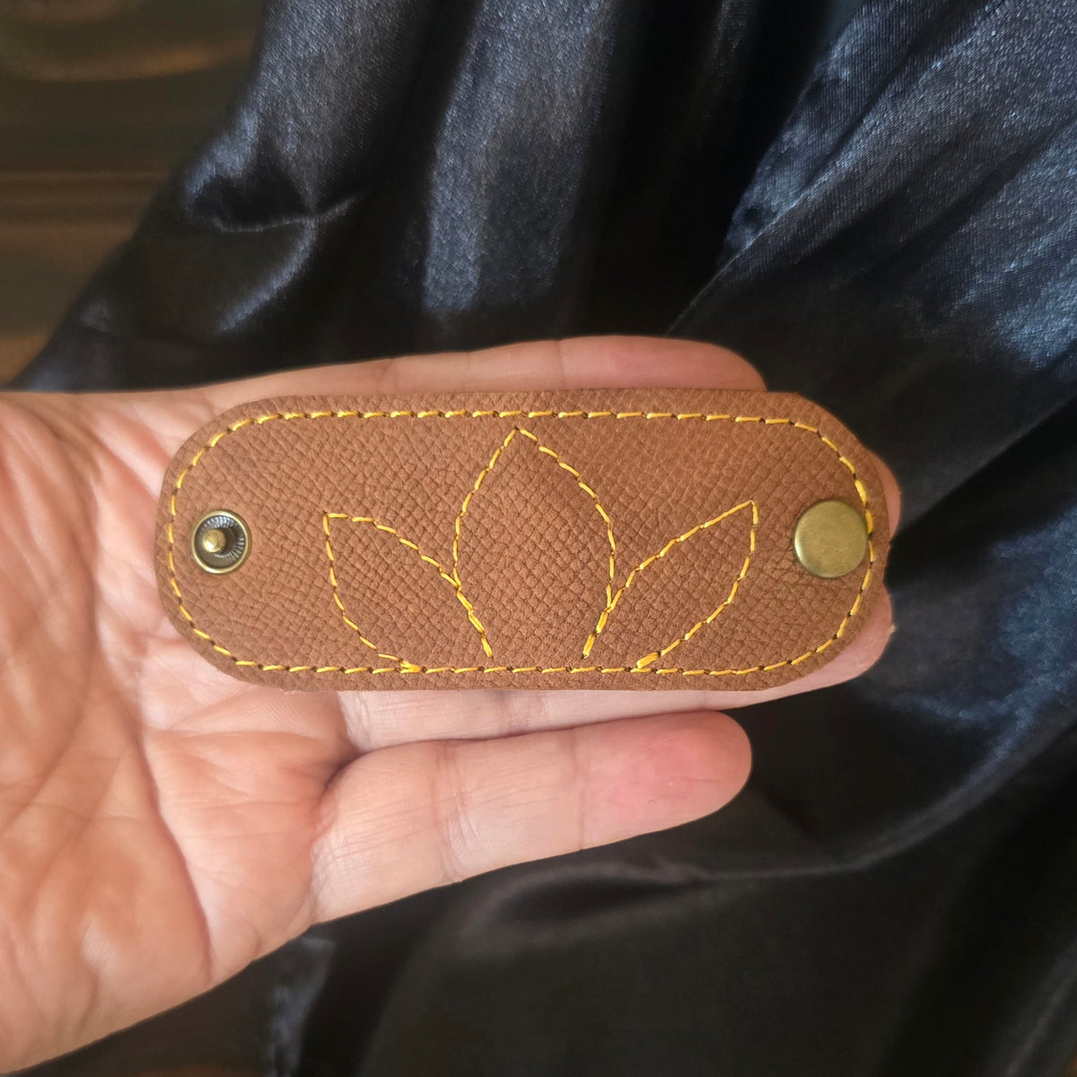 Stitched Leather Wild Rag Slide