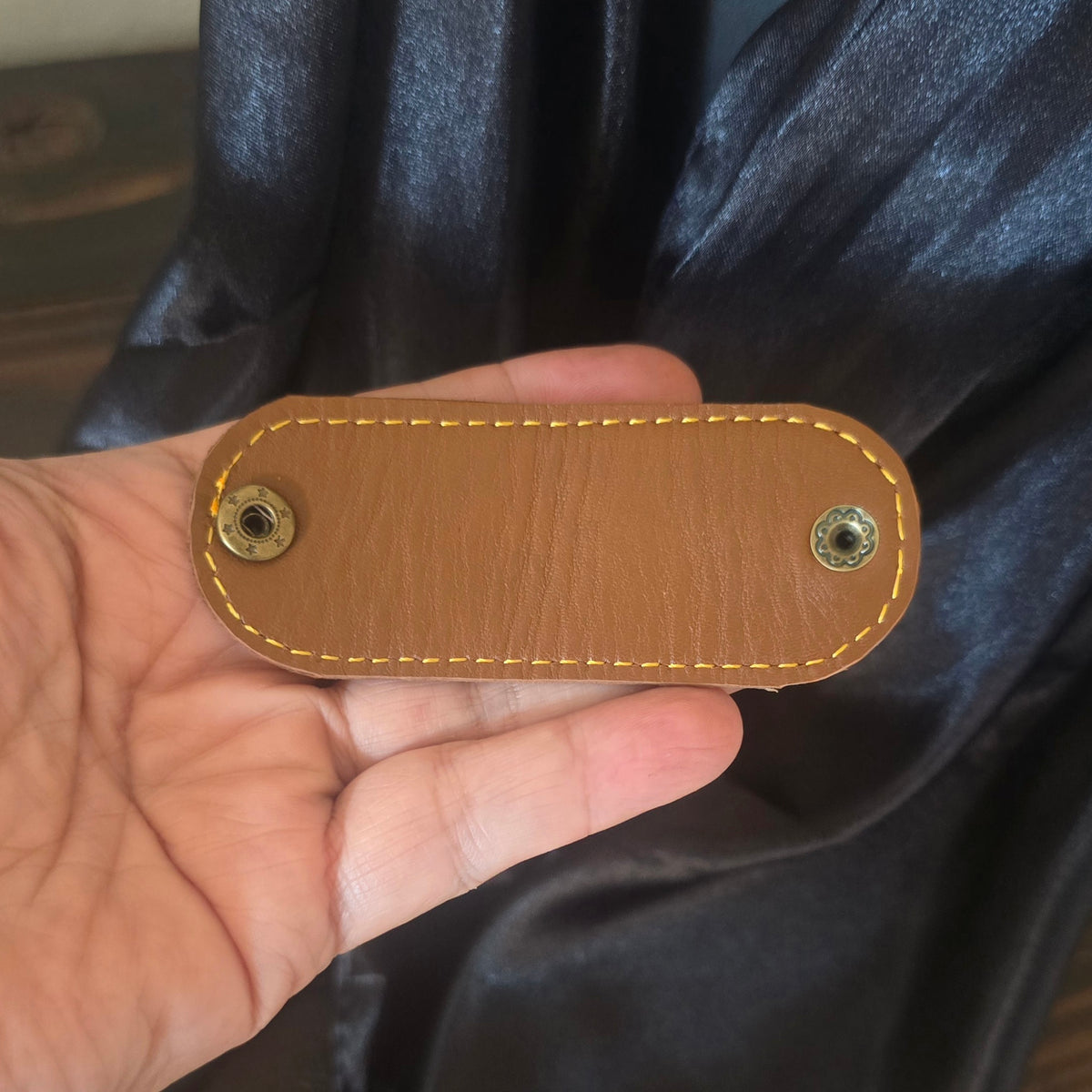 Stitched Leather Wild Rag Slide