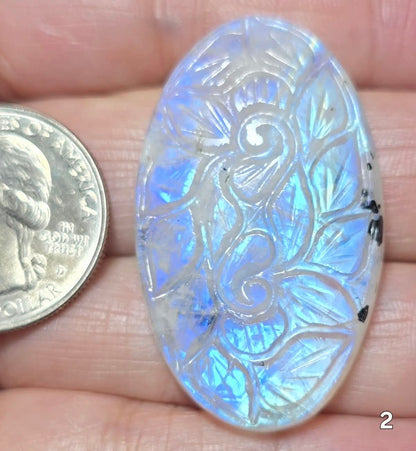 #2 Mughal Carved Moonstone