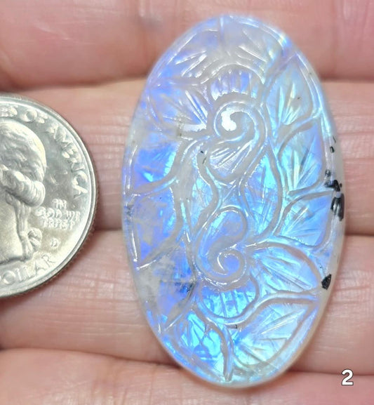 #2 Mughal Carved Moonstone