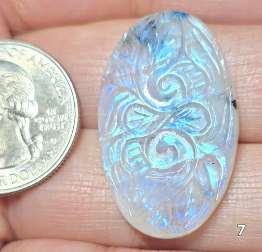 #7 Mughal Carved Moonstone