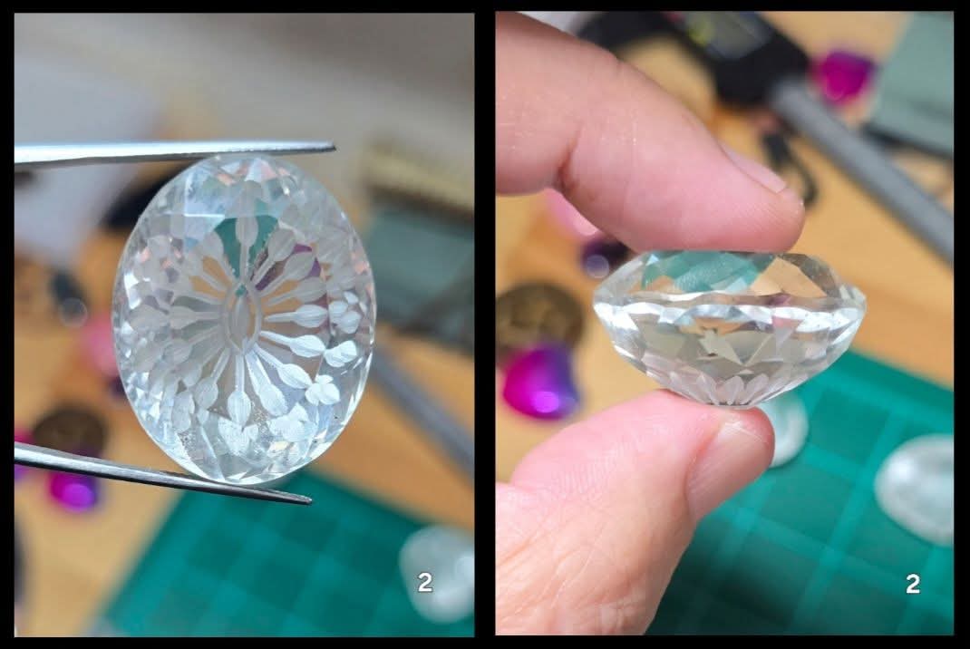 #2 intaglio Engraved Quartz