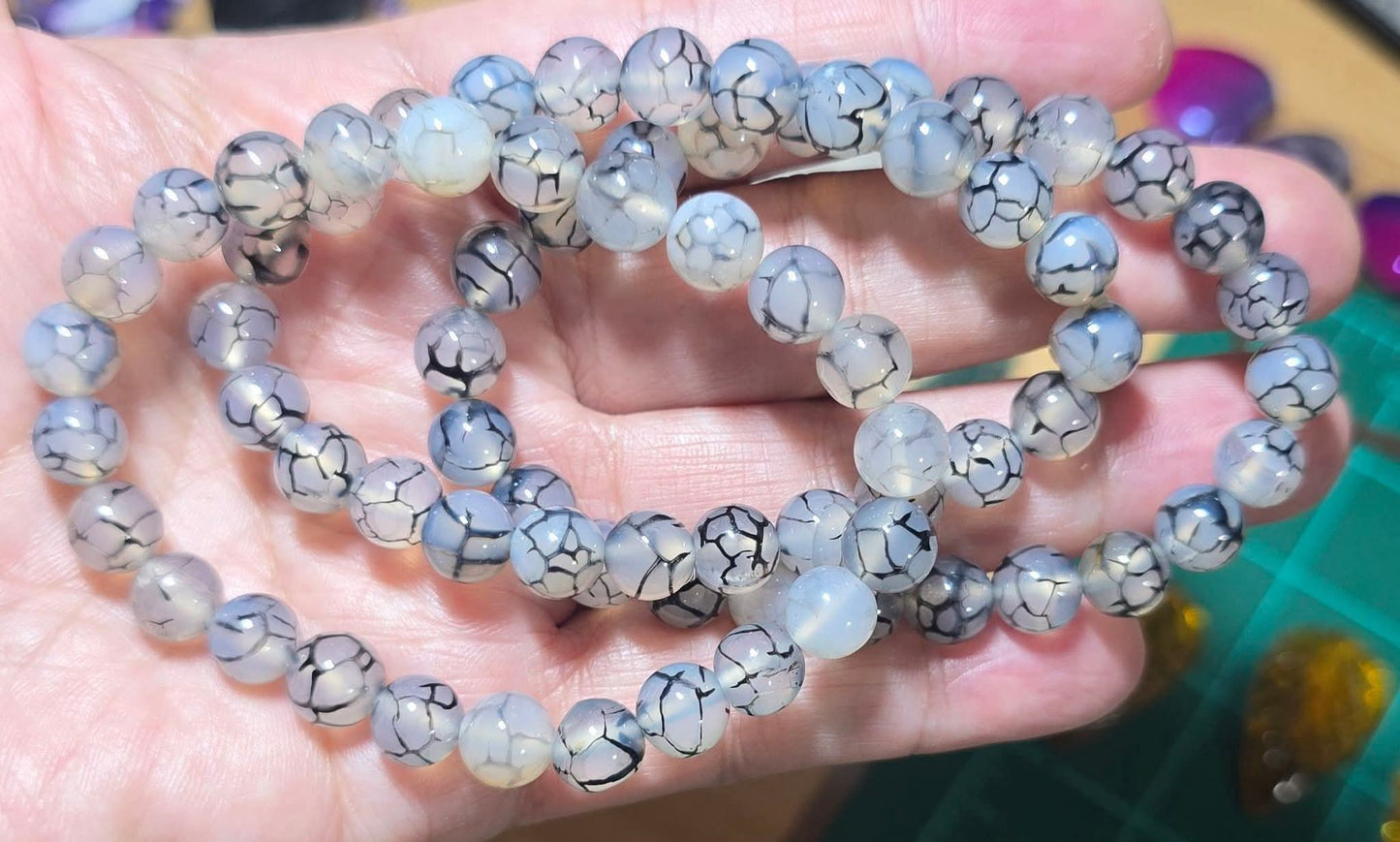 8mm Dragon Vein Agate