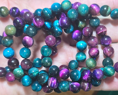 8mm Galaxy Star Tiger Eye