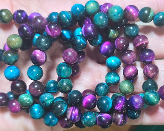 8mm Galaxy Star Tiger Eye