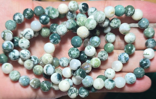8mm Moss Agate