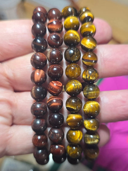8mm Red & Yellow Tiger Eye