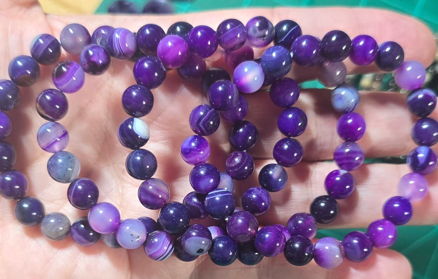 8mm Purple Banded Agate