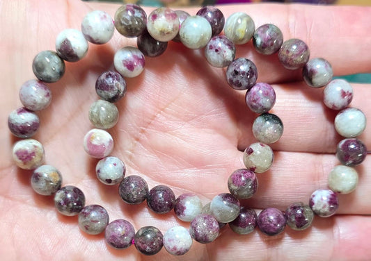 8mm Plum Blossom Tourmaline