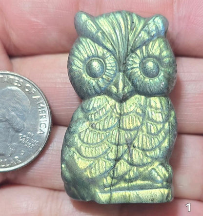 #1 Labradorite Owl