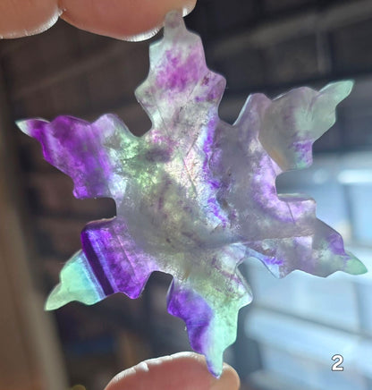 #2 Rainbow Fluorite Snowflake