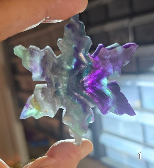 #1 Rainbow Fluorite Snowflake