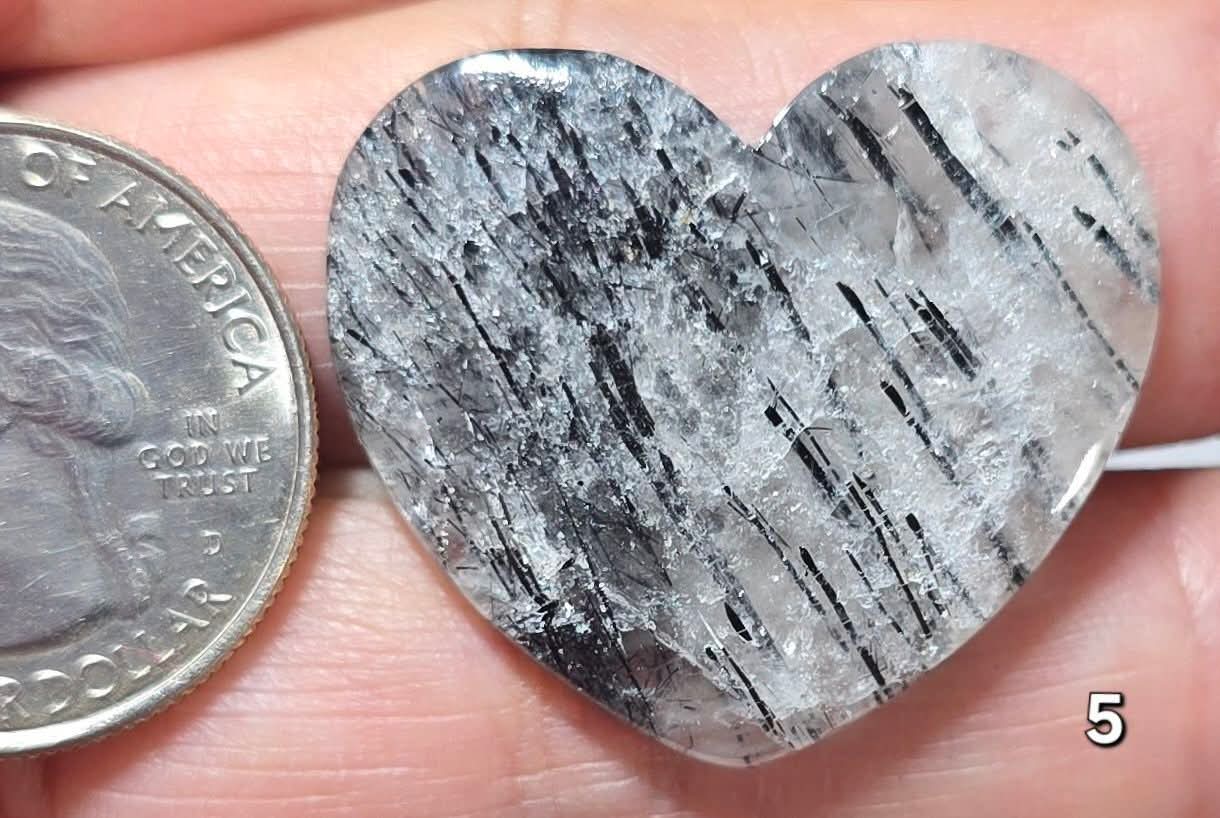 #5 Rutilated Quartz Heart