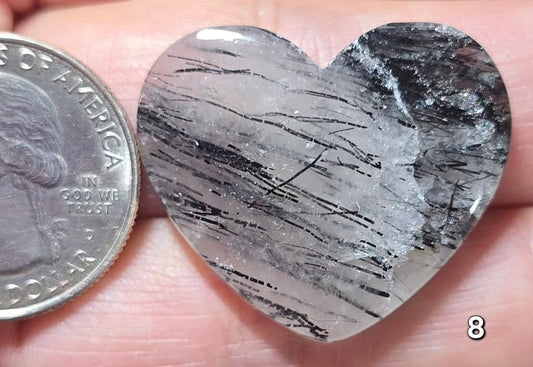 #8 Rutilated Quartz Heart