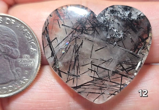 #12 Rutilated Quartz Heart