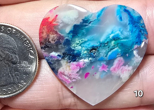 #10 Plume Agate Heart