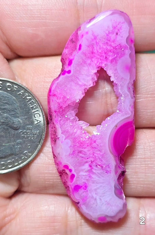 #2 Agate Geode Window Druzy