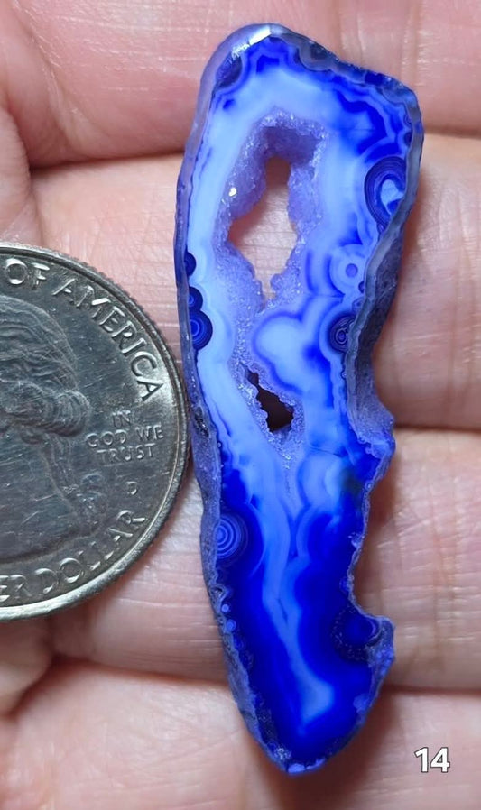 #14 Agate Geode Window Druzy