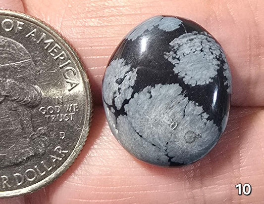 #10 Snowflake Obsidian