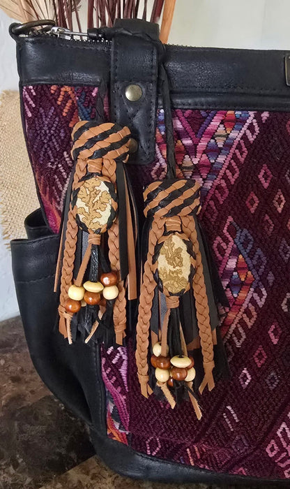 Double 5" Dendritic Jasper Tassels