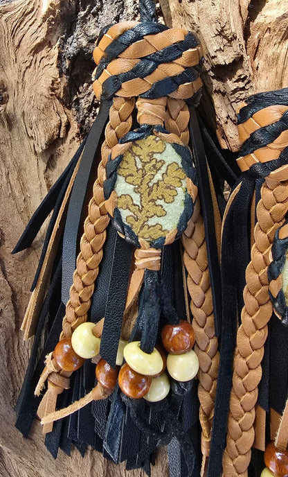 Double 5" Dendritic Jasper Tassels